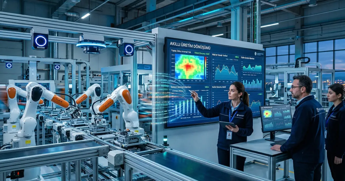 Üretimde AI ve Akıllı Fabrika: Verimlilik, Kalite ve Sürdürülebilirlik İçin 6 Stratejik Uygulama Alanı