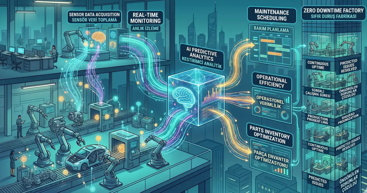 Geleceğin Üretim Hattı: Yapay Zeka Destekli Kestirimci Bakım ile Plansız Duruşlara Son