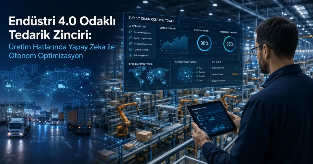 Endüstri 4.0 Odaklı Tedarik Zinciri: Üretim Hatlarında Yapay Zeka ile Otonom Optimizasyon