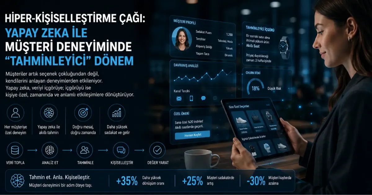 Hiper-Kişiselleştirme Çağı: Yapay Zeka ile Müşteri Deneyiminde "Tahminleyici" Dönem
